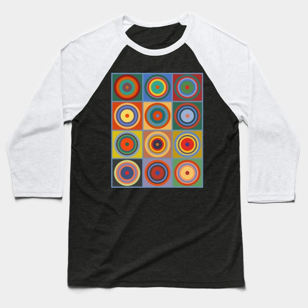 Op Art #45 Kandinsky Baseball T-Shirt by RockettGraph1cs